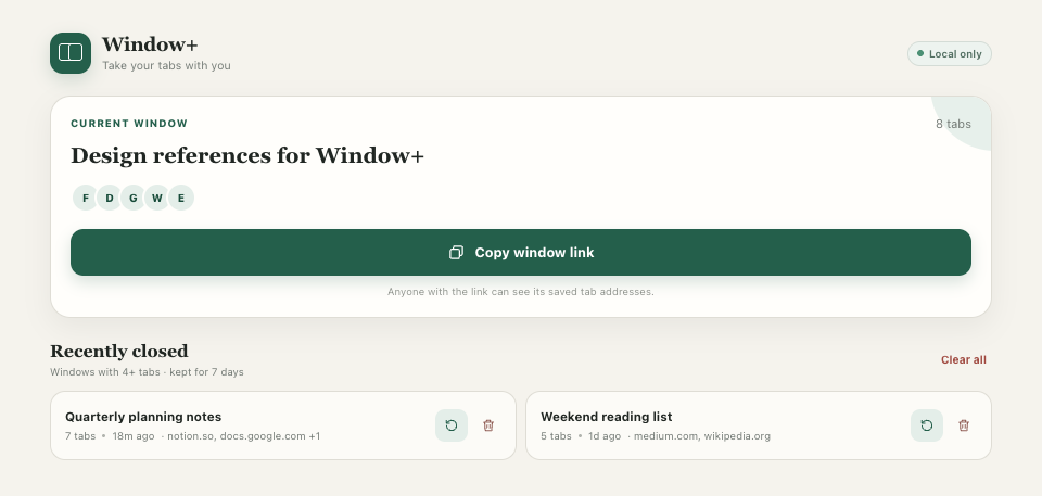 Window+ project preview